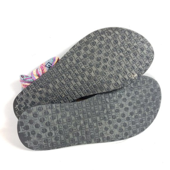 Sanuk Womens Yoga Sling 2 Sandals Size 8 Multicolor Tribal Straps & Black Soles - Picture 9 of 9
